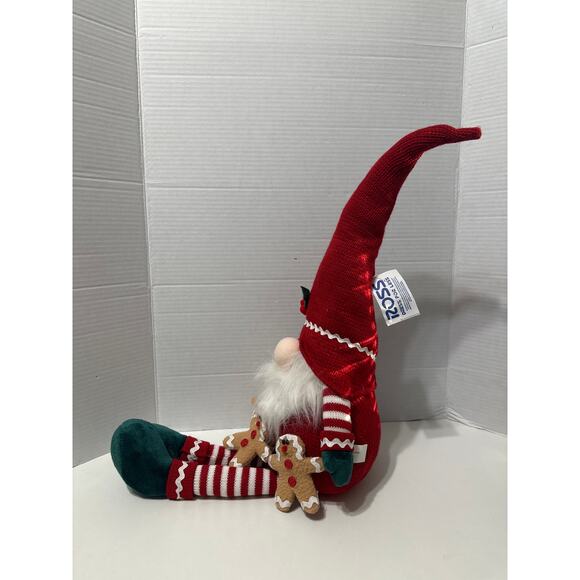 20” Faceless Gnome Christmas decoration with gingerbread men-plush w/legs NWT - Picture 4 of 9